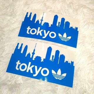 アディダス(adidas)の【非売品】アディダス シール adidas ステッカー ロゴ 青 白(シール)