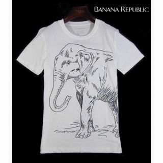 バナナリパブリック(Banana Republic)の【BANANA REPUBLIC】エレファントプリント半袖クルーネックTシャツM(Tシャツ/カットソー(半袖/袖なし))