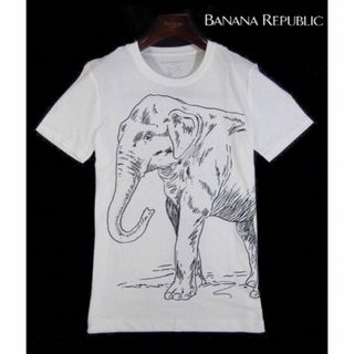 バナナリパブリック(Banana Republic)の【BANANA REPUBLIC】エレファントプリント半袖クルーネックTシャツL(Tシャツ/カットソー(半袖/袖なし))