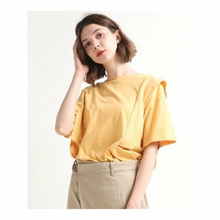 アールエヌエーエヌ(RNA-N)の【イエロー】26/-リメイクTシャツ(カットソー(長袖/七分))