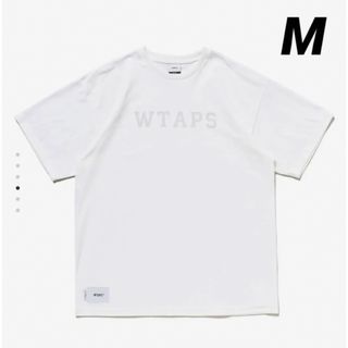 ダブルタップス(W)taps)のWTAPS  ダブルタップス カレッジ ロゴ Tシャツ M ホワイト(Tシャツ/カットソー(半袖/袖なし))