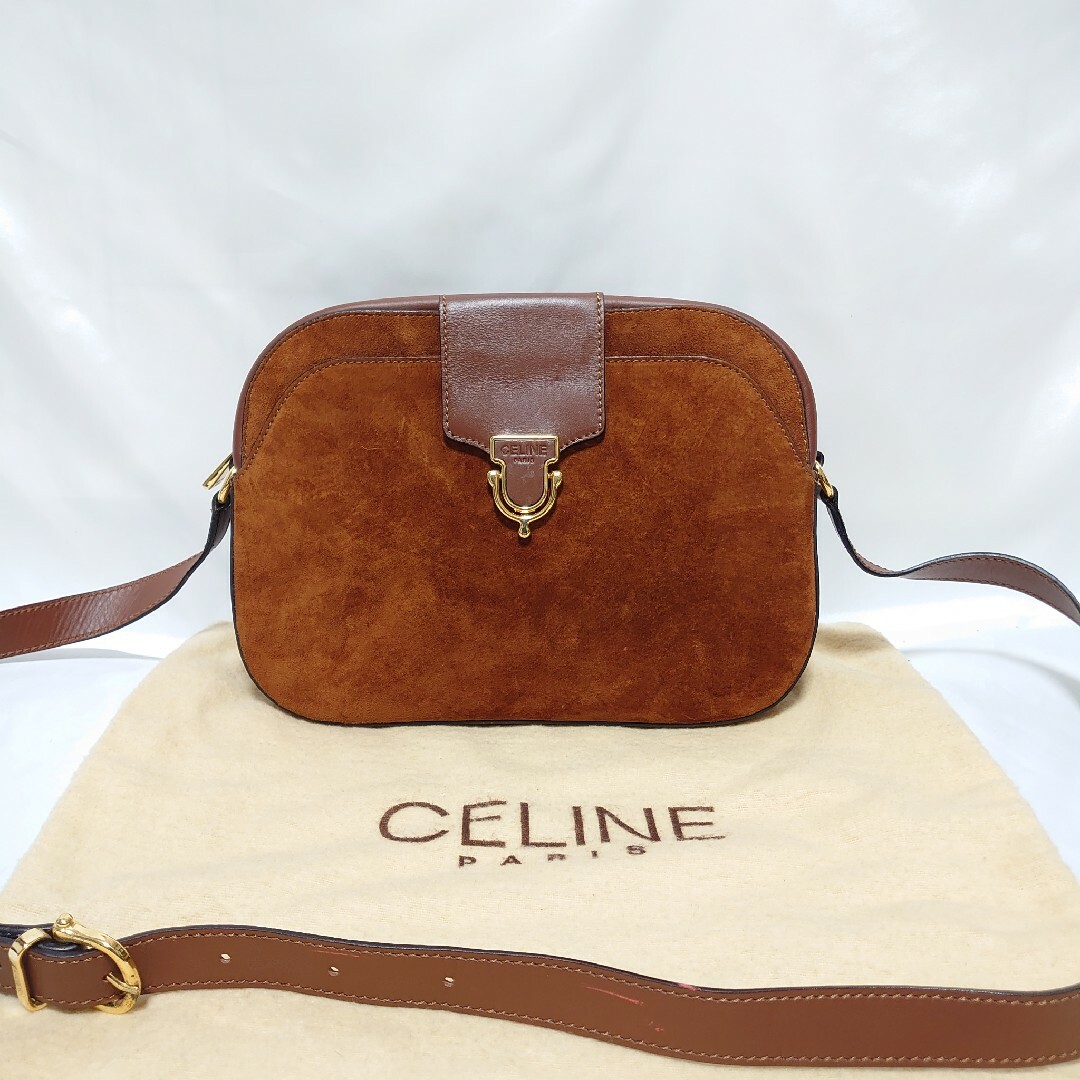 美品 CELINE ショルダーバッグ スエード