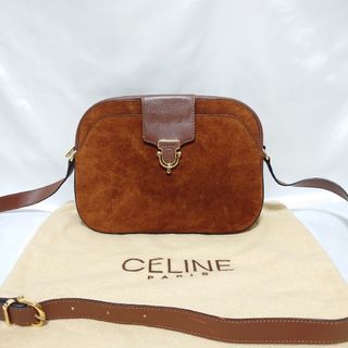 セリーヌ(celine)の美品 CELINE ショルダーバッグ スエード(ショルダーバッグ)