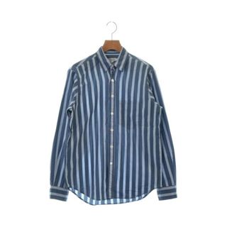 スティーブンアラン(steven alan)のsteven alan カジュアルシャツ S 紺x青(ストライプ) 【古着】【中古】(シャツ)