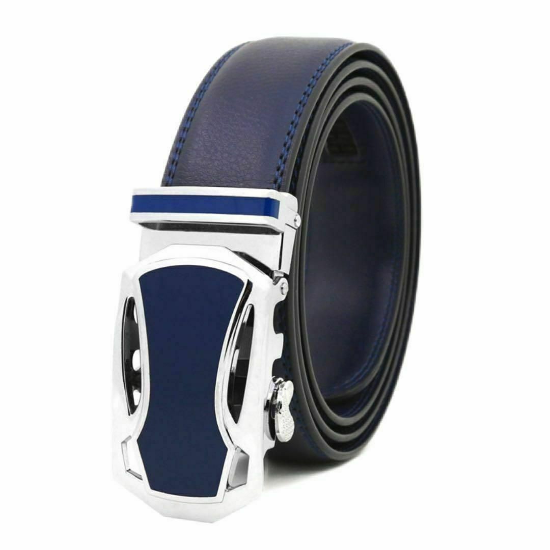 ベルト メンズ レザー ゴルフ おしゃれ カジュアル オートロック ネイビー メンズのファッション小物(ベルト)の商品写真