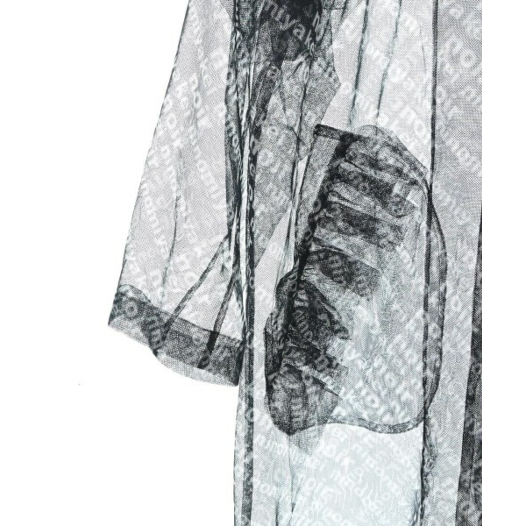 noir kei ninomiya(ノワールケイニノミヤ)のnoir kei ninomiya コート（その他） XS 黒x白(総柄) 【古着】【中古】 レディースのジャケット/アウター(その他)の商品写真