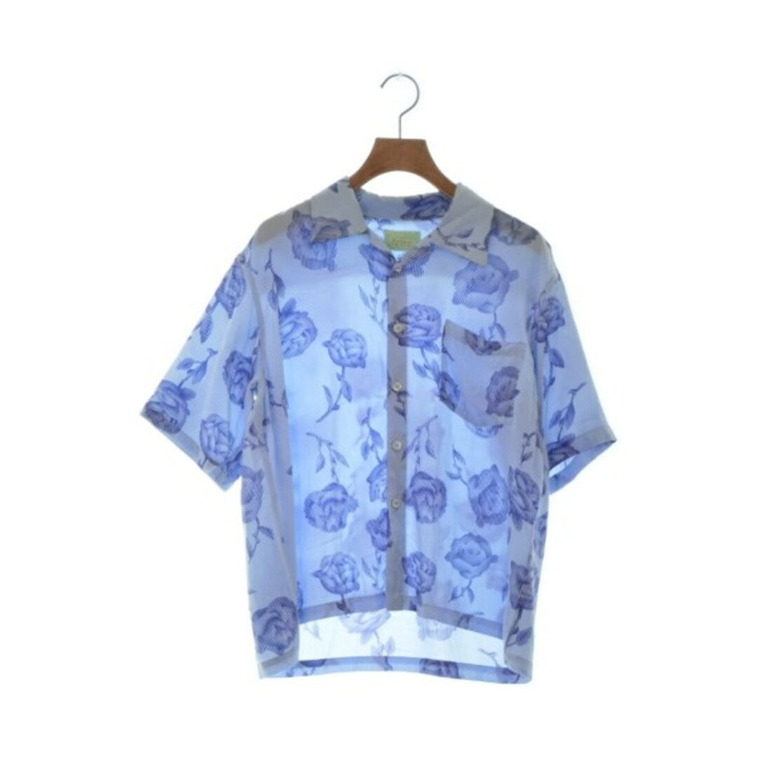 シャツ 総柄 長袖 コットン XXL ドイツ製 古着 メンズ 【大特価