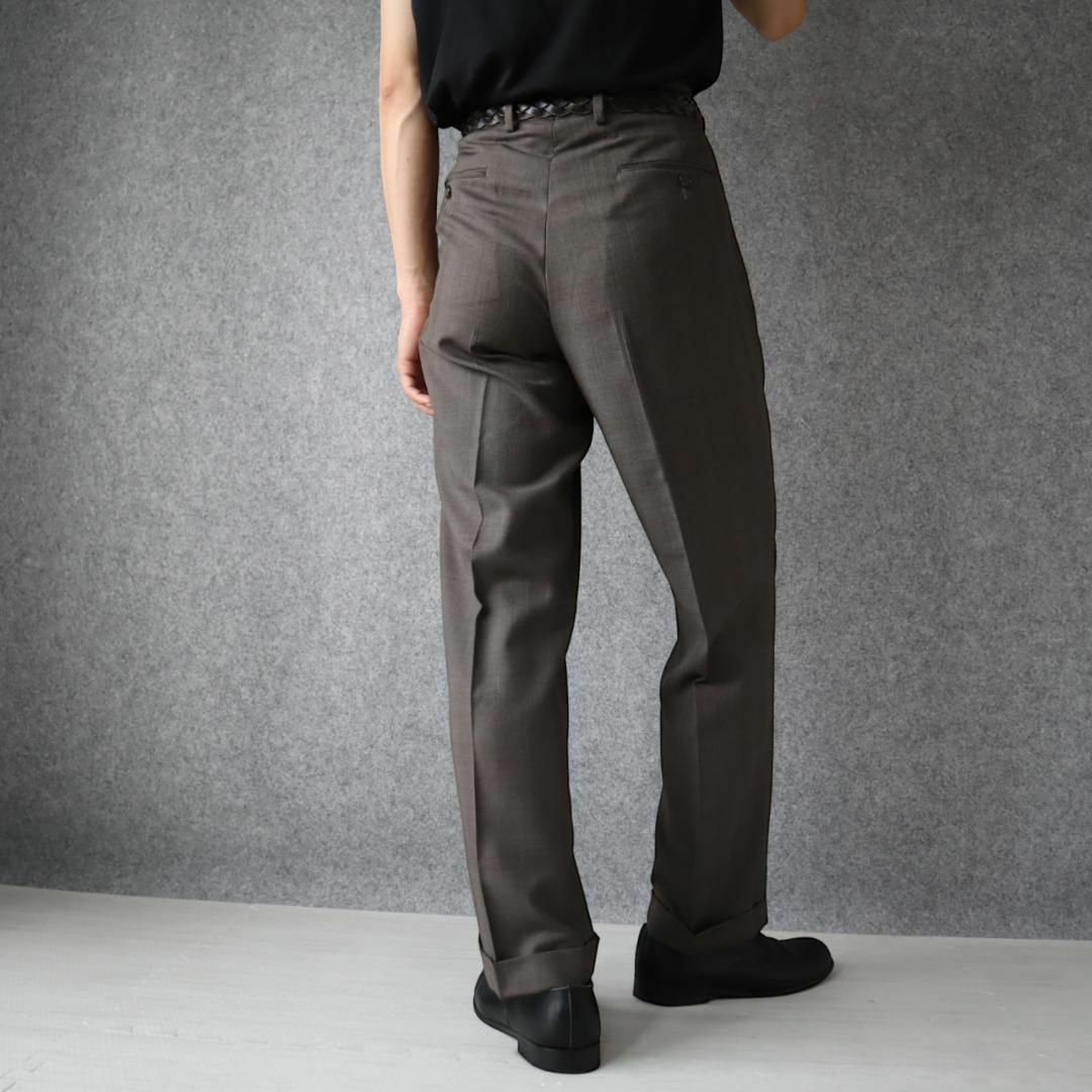 Ralph Lauren(ラルフローレン)の【ラルフローレン】２タック チェック柄 ワイド スラックス レーヨン混 ダブル メンズのパンツ(スラックス)の商品写真
