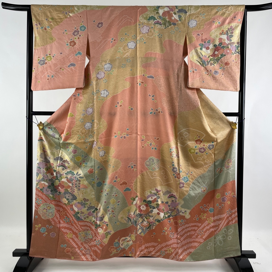 訪問着 名品 身丈161.5cm 裄丈65cm 正絹 - 着物