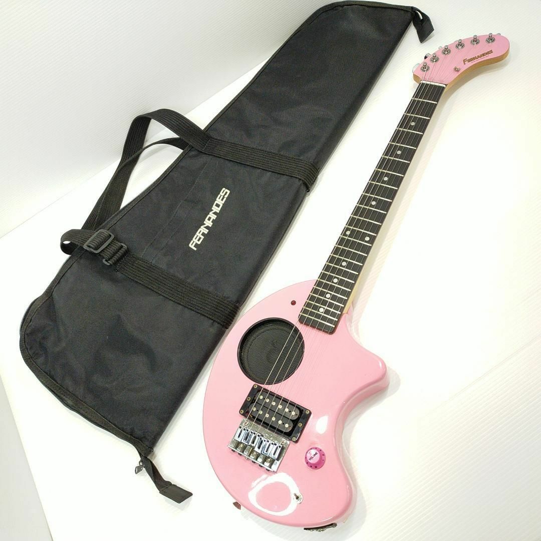 フェルナンデス エレキギター ZO-3 ピンク アンプ内蔵 スピーカー搭載-