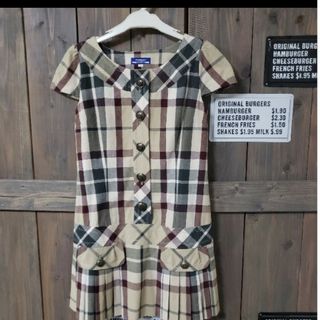 バーバリー(BURBERRY)のBURBERRY🍀チェックワンピース(ひざ丈ワンピース)