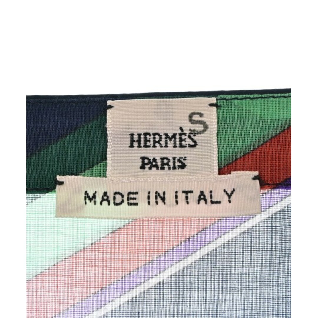Hermes - HERMES エルメス カジュアルシャツ 38(S位) 紺x緑x赤等(総柄