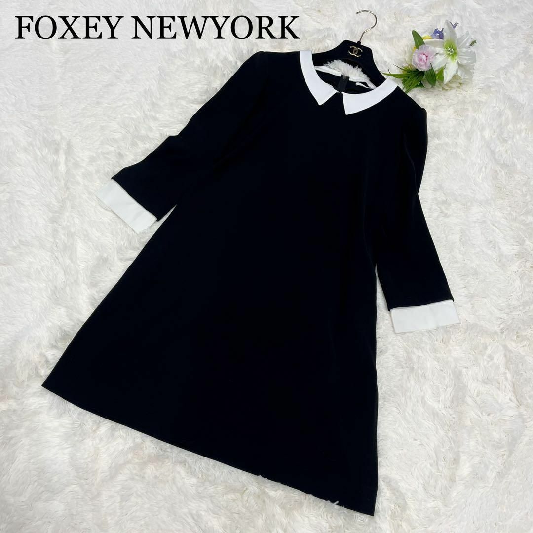 フォクシー  FOXEY ワンピース　白襟　40