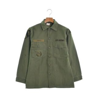 ミリタリー(MILITARY)のMILITARY ミリタリー カジュアルシャツ 14 1/2(XS位) カーキ 【古着】【中古】(シャツ)