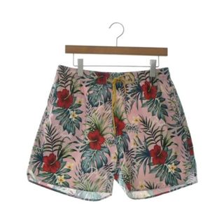 RHUDE ルード ショートパンツ L ピンクx緑x赤等(花柄) 【古着】【中古】(ショートパンツ)