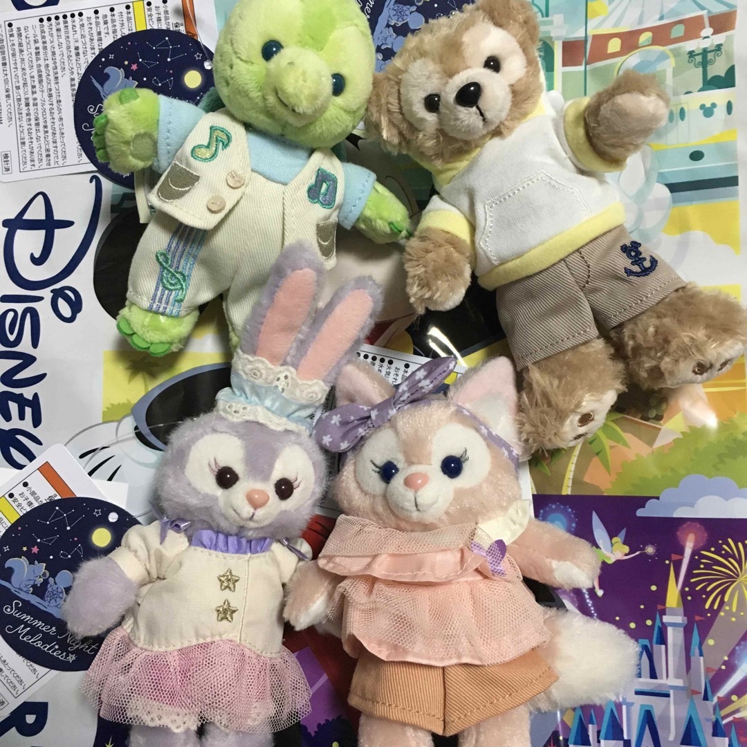 10個 オル・メル ぬいぐるみバッジ サマーナイトメロディー ディズニー-
