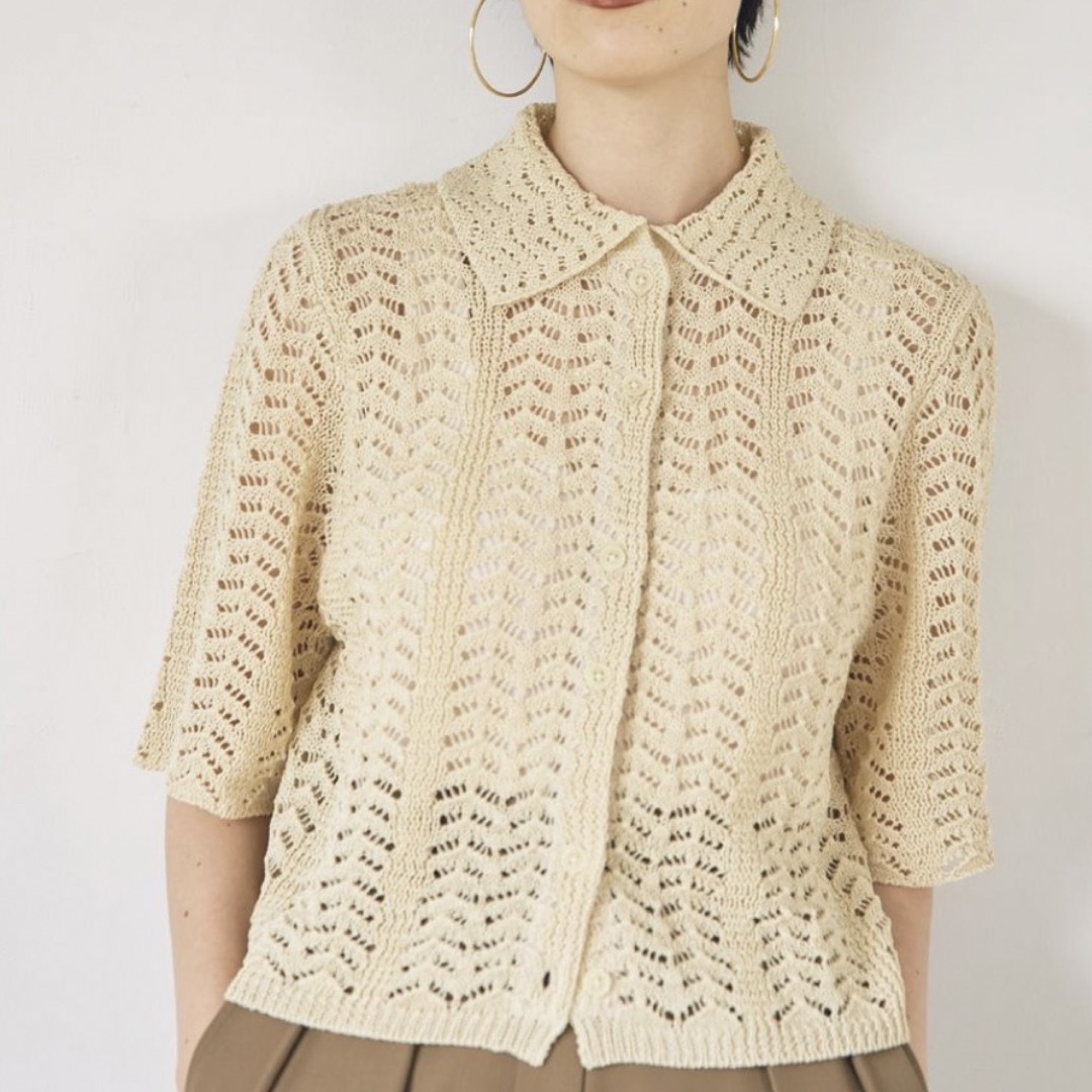 TODAYFUL  Lace knit shirt レースニットシャツ