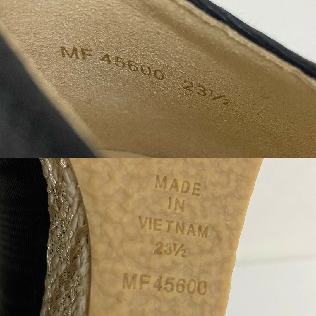 ダイアナ オープントゥウエッジサンダル リボン 23.5