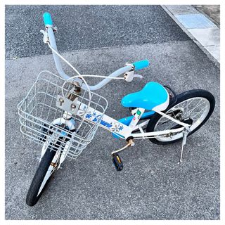 子供　女の子　自転車　18インチ　水色(自転車)