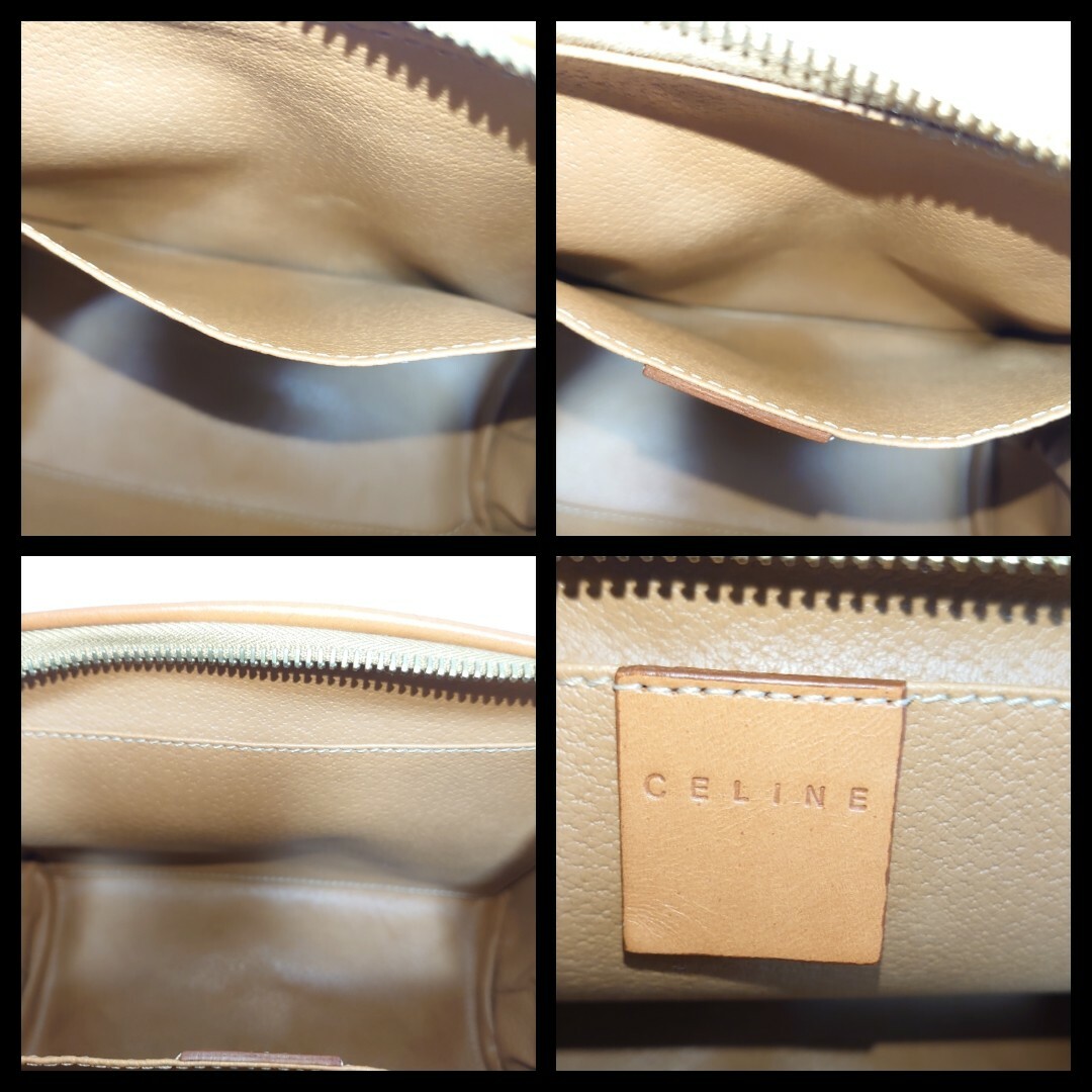 極美品 CELINE マカダム柄 ポーチ
