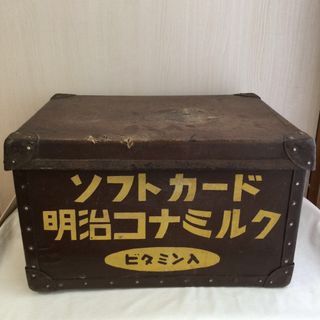 ボテ箱ソフトカード 明治コナミルク 箱 昭和レトロ 傷有り 粉ミルク