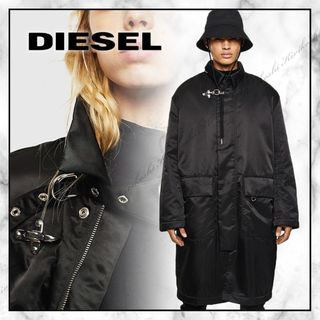 ディーゼル(DIESEL)の本当に最終値下げ！DIESEL W-ADAM BLACKロングコート XXL(ステンカラーコート)