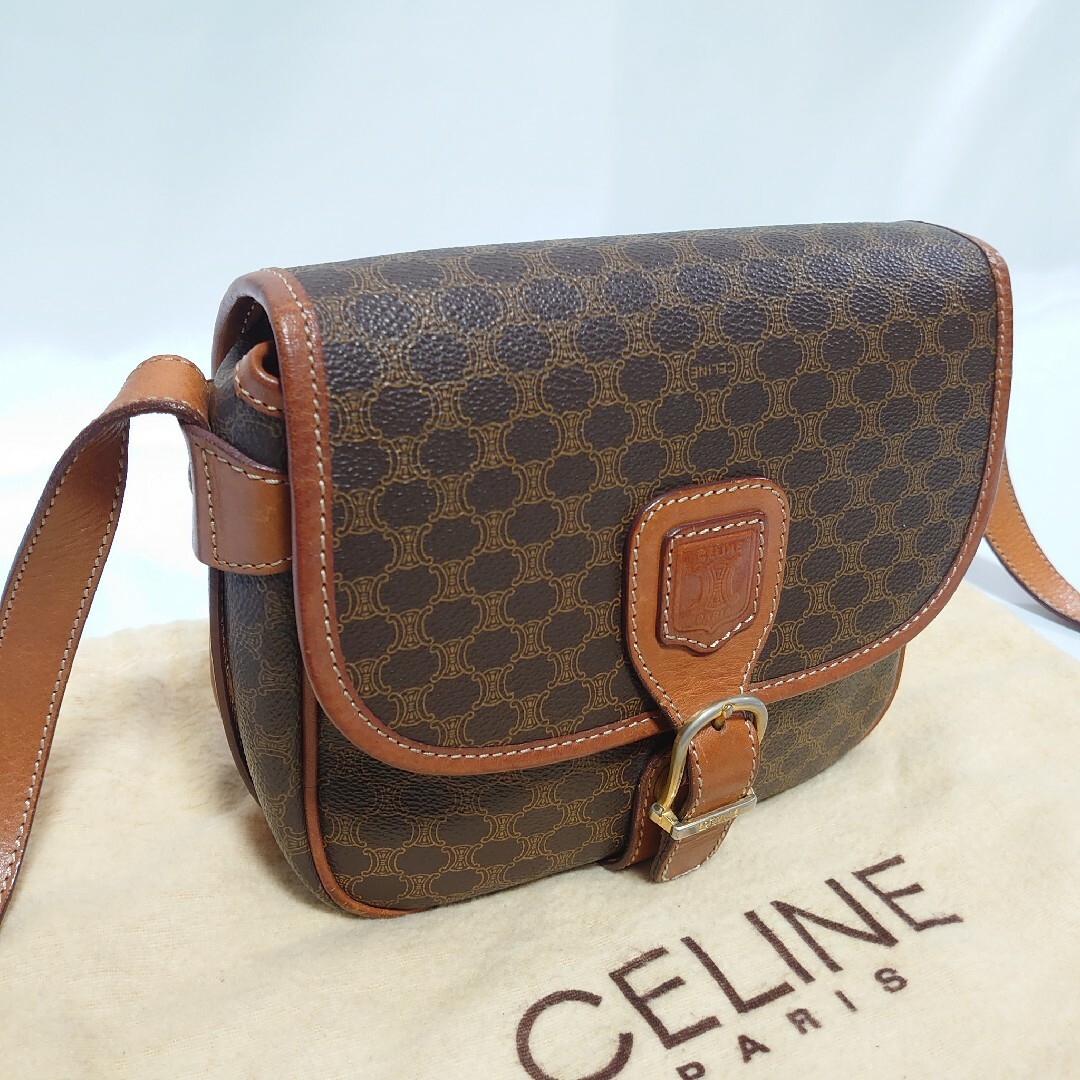 celine - 極美品 CELINE マカダム柄 ショルダーバッグ ポーチ ...