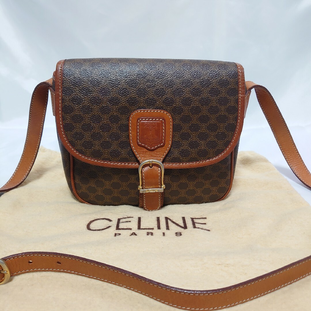 CELINE マカダム柄 ショルダーバッグ ポシェット | tradexautomotive.com