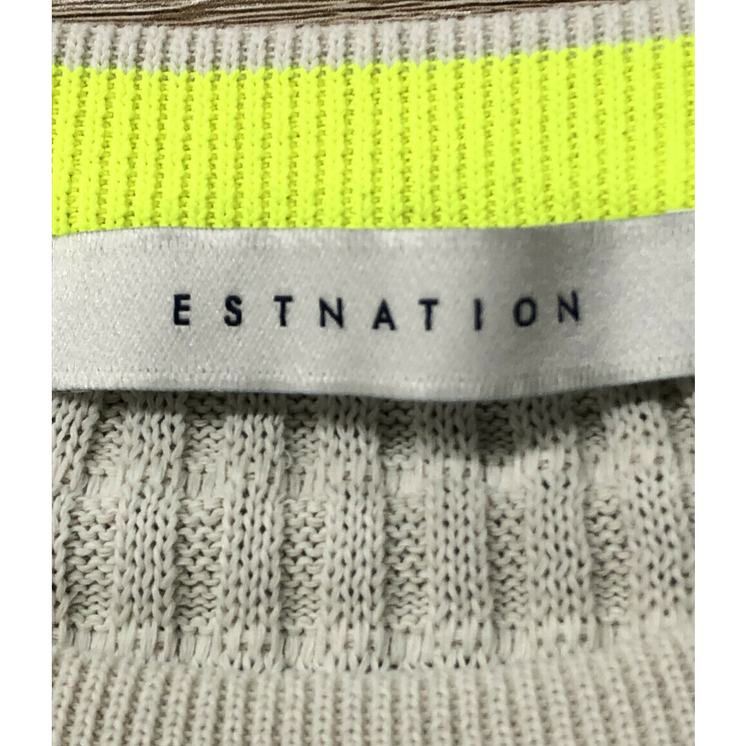 美品　ESTNATION フワフワ柔らかい　起毛性デザインニット