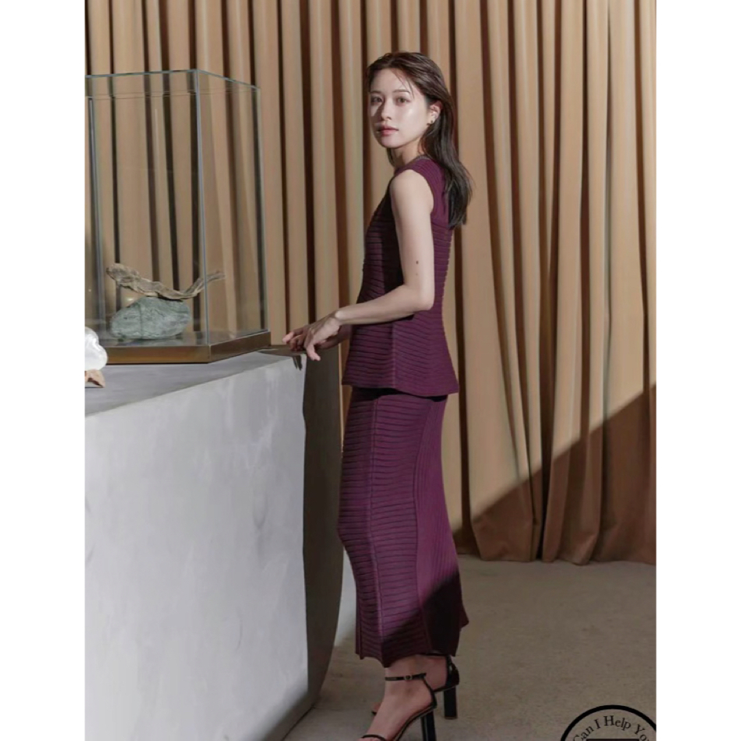laubeblanc Panel rib knit tops Skirt | parceiraoatacadista.com.br