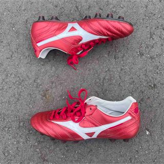 25.0cm】Mizuno モレリア2 スパイク サッカー パッションレッド