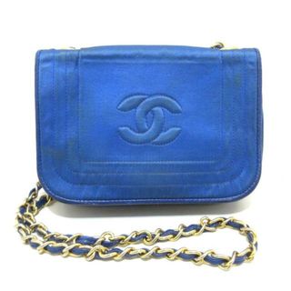 激レア CHANEL シャネル パイル マトラッセ プラチェーン 7番台 ブルー 水色 美品  53158