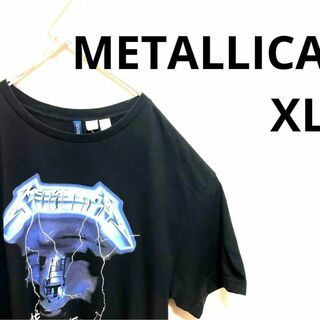メタリカ(METALLICA)のMETALLICA メタリカ　Tシャツ　XL 両面プリント　イナズマ　H＆M(Tシャツ/カットソー(半袖/袖なし))