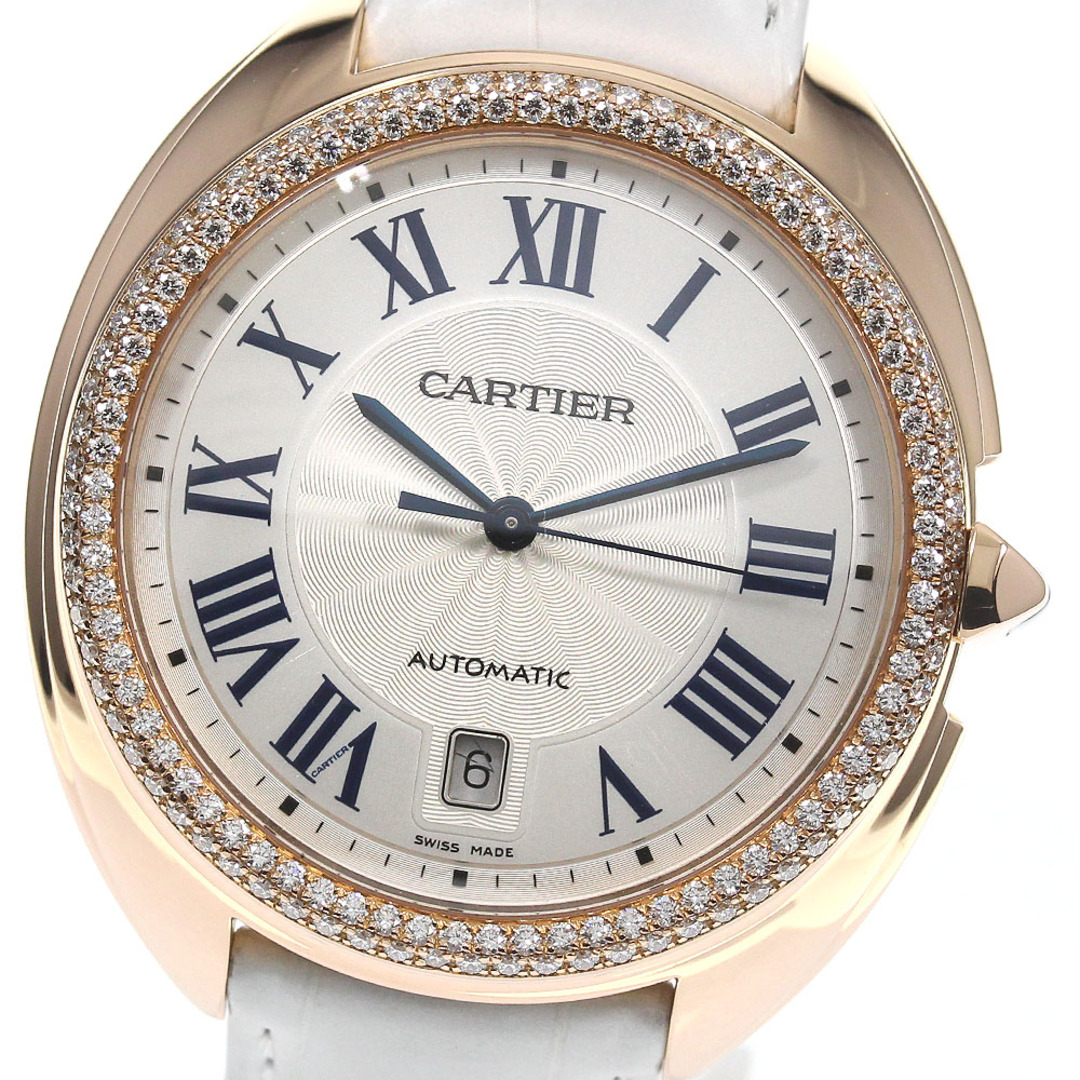 Cartier(カルティエ)のカルティエ CARTIER WJCL0012 クレ ドゥ カルティエ 40ｍｍ K18PG ダイヤベゼル 自動巻き メンズ 美品 _757024 メンズの時計(腕時計(アナログ))の商品写真