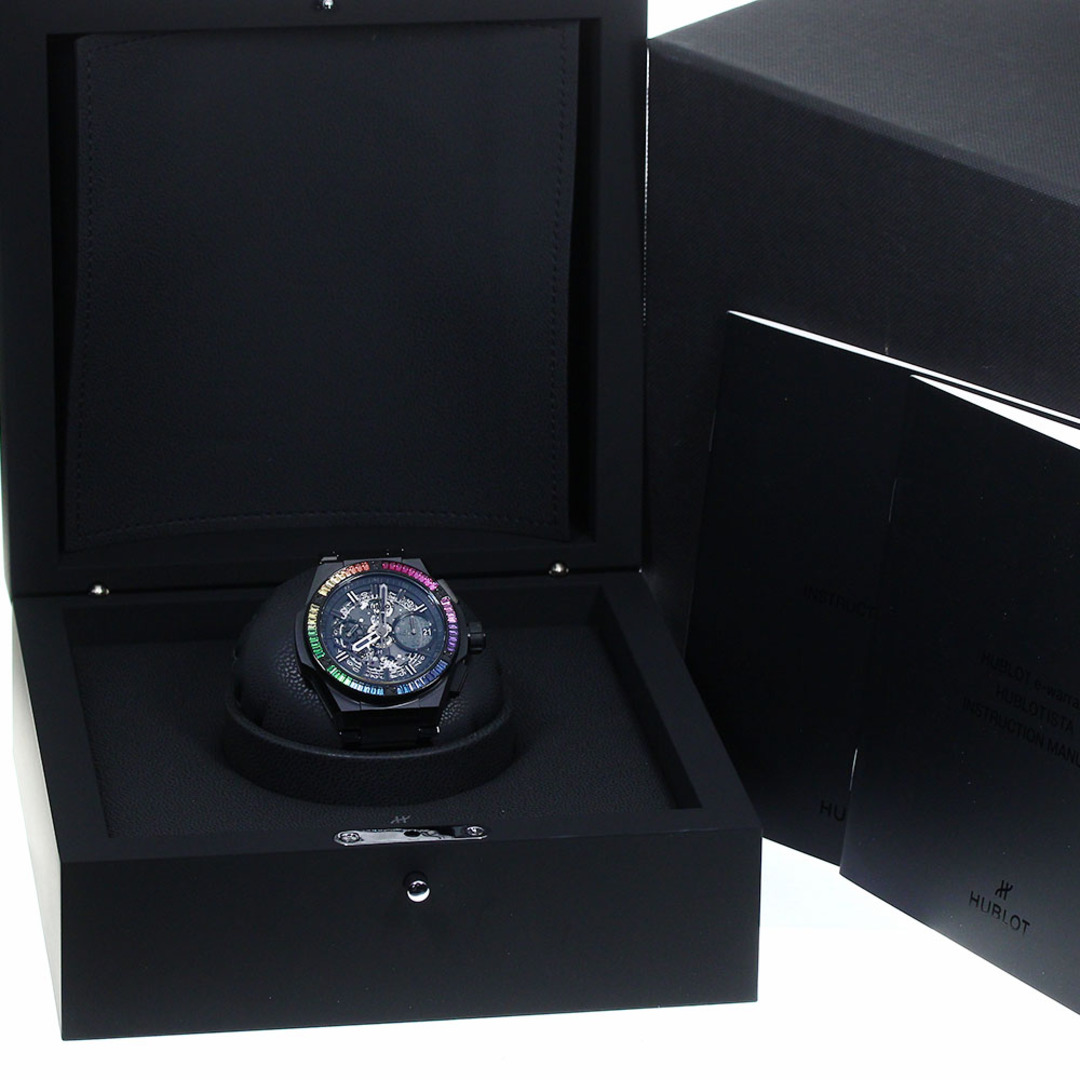 HUBLOT(ウブロ)のウブロ HUBLOT 451.CX.1140.CX.4099 ビッグバン インテグレーテッド オールブラック レインボー 自動巻き メンズ 美品 箱付き_753266 メンズの時計(腕時計(アナログ))の商品写真