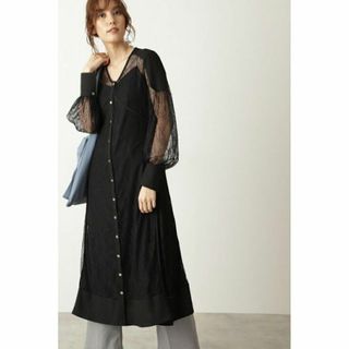 ジルスチュアート(JILLSTUART)のジルスチュアート ロザリーワンピース　総レース　パイピング 0サイズ XS(ロングワンピース/マキシワンピース)