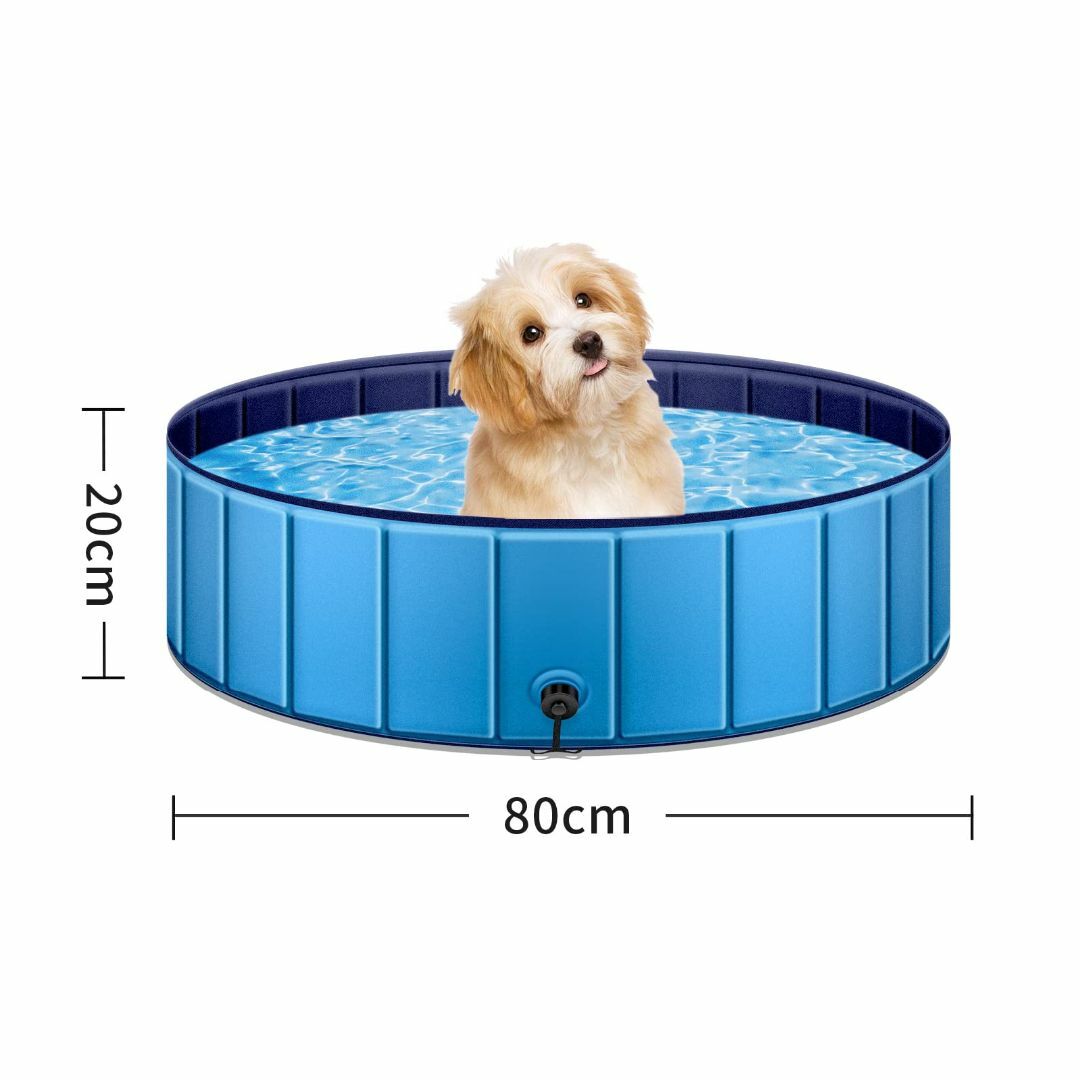 Smilemoon プール 猫犬用ペットプール 子供用プール 空気入れ不要 簡易 4