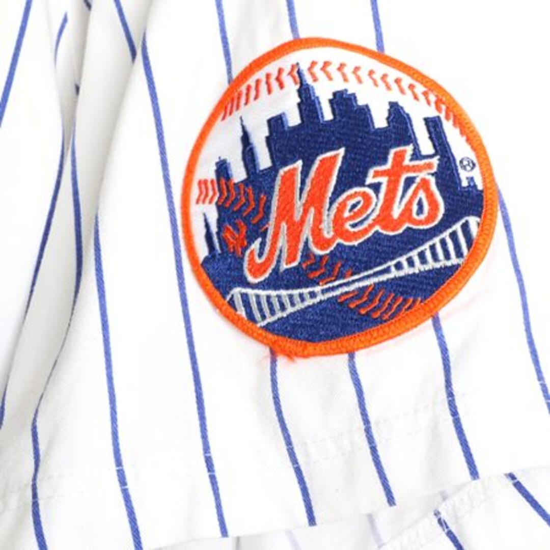 90s USA製 MLB ラッセル メッツ ベースボールシャツ XL ユニホームの