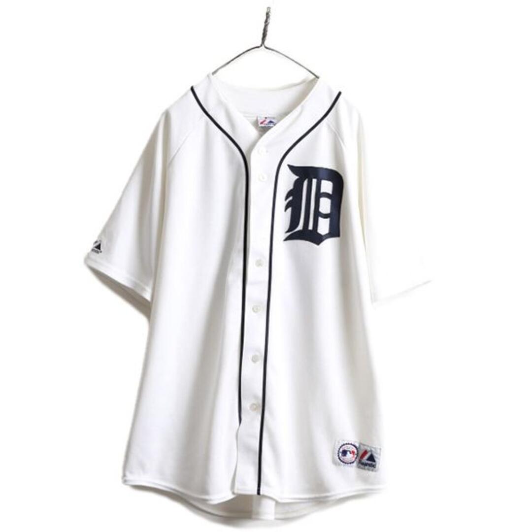 USA製 MLB Majestic タイガース ベースボールシャツ XXL 野球 大赤字