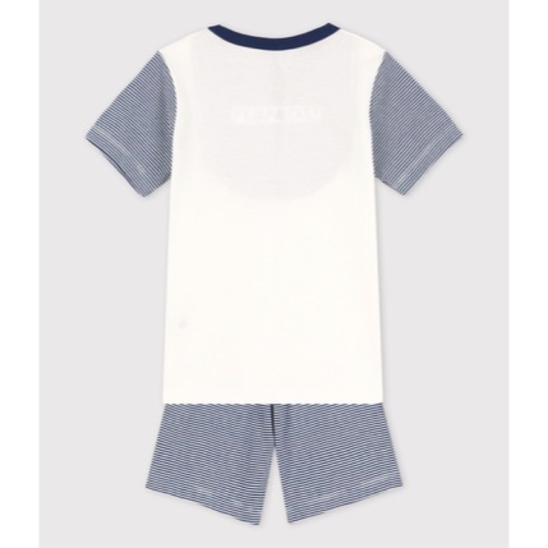 PETIT BATEAU(プチバトー)の新品 タグ付き プチバトー プリント 半袖 ポケッタブル パジャマ 6ans キッズ/ベビー/マタニティのキッズ服男の子用(90cm~)(パジャマ)の商品写真