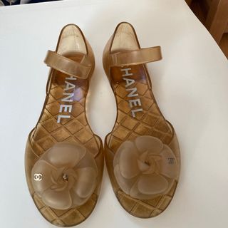 シャネル(CHANEL)のシャネル　カメリア　ラバーシューズ　37(サンダル)