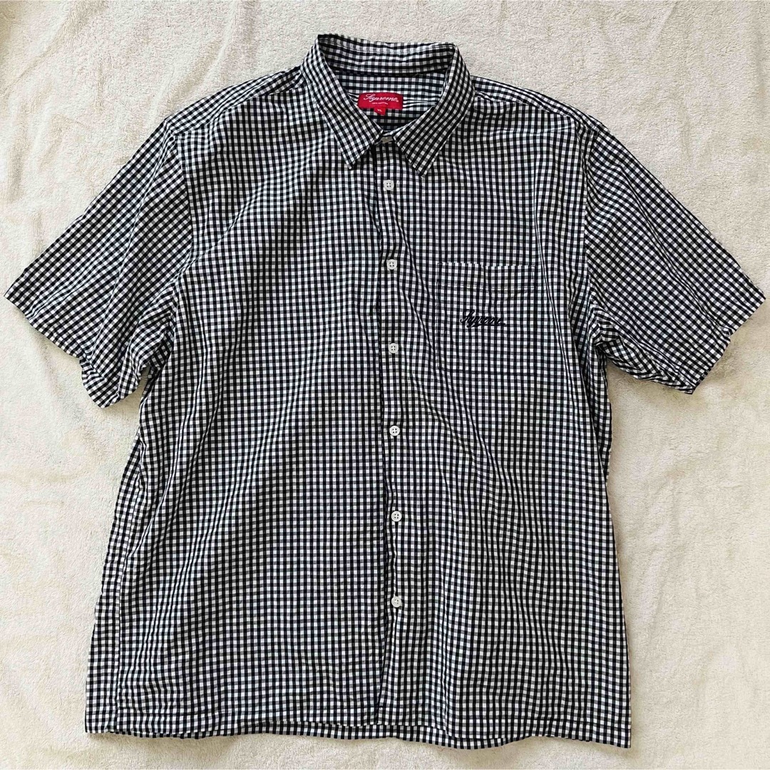 XL USED Supreme Gingham S/S Shirt