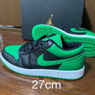 ジョーダン(Jordan Brand（NIKE）)のNIKEナイキaj1エアジョーダンAirJordan1ラッキーグリーンLOWロー(スニーカー)