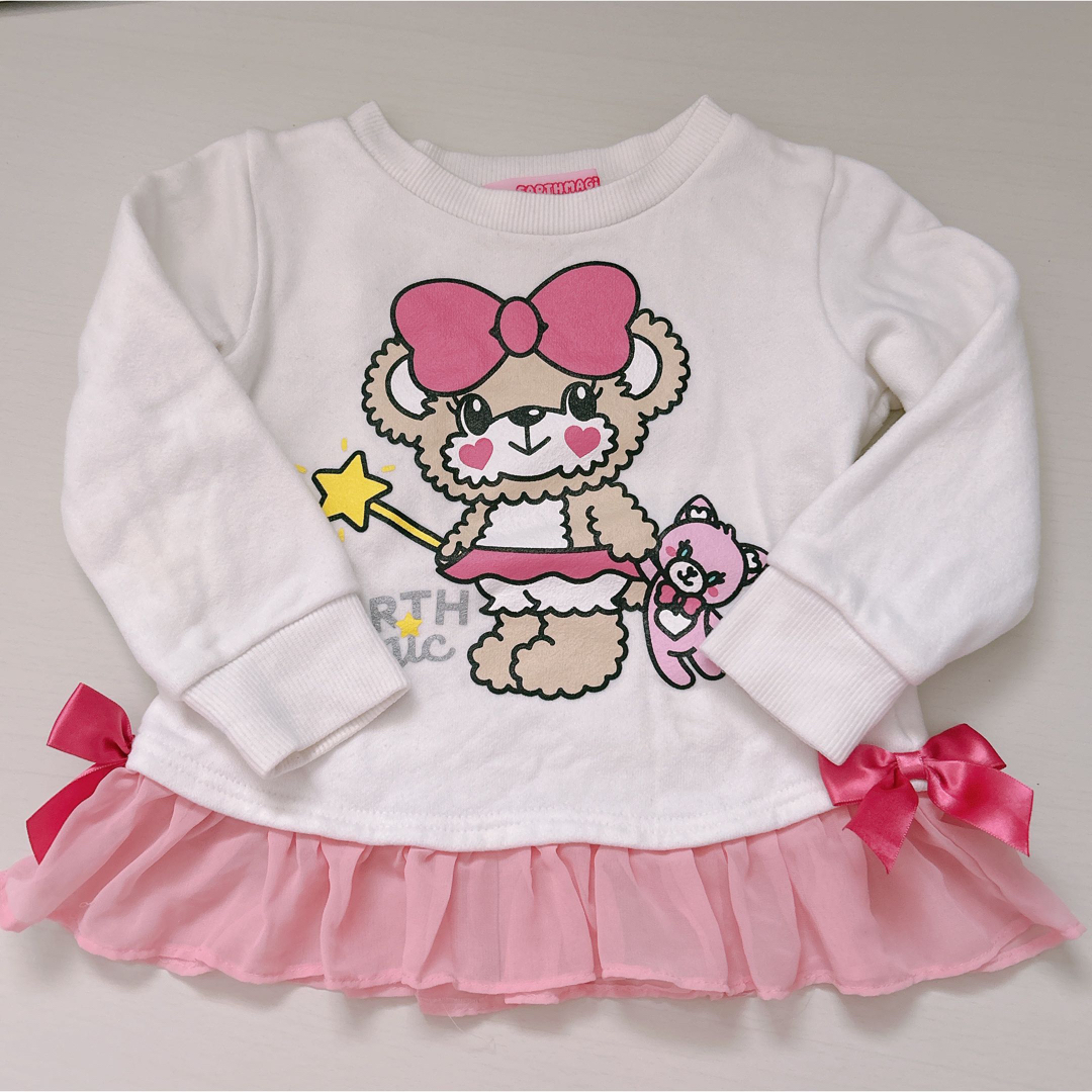 EARTHMAGIC(アースマジック)のマフィーちゃん　トレーナー　100 キッズ/ベビー/マタニティのキッズ服女の子用(90cm~)(Tシャツ/カットソー)の商品写真