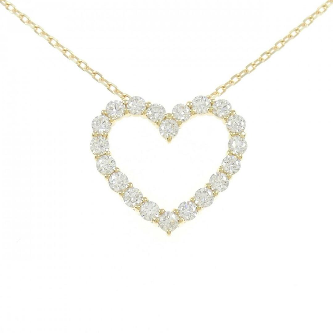 【新品】K18YG ハート ダイヤモンド ネックレス 1.002CT