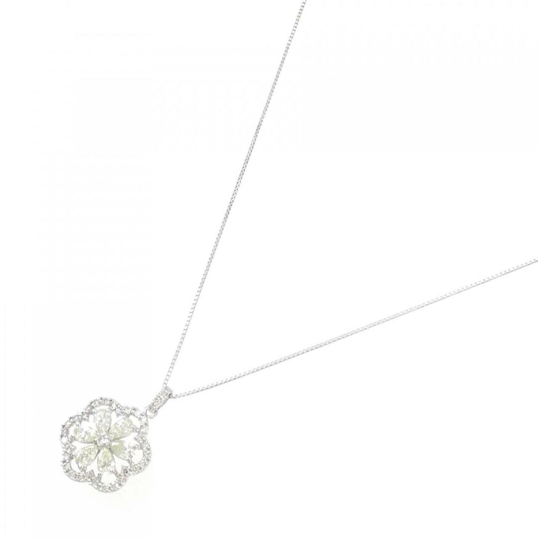 新品】PT フラワー ダイヤモンド ネックレス 0.70CT | aosacoffee.com
