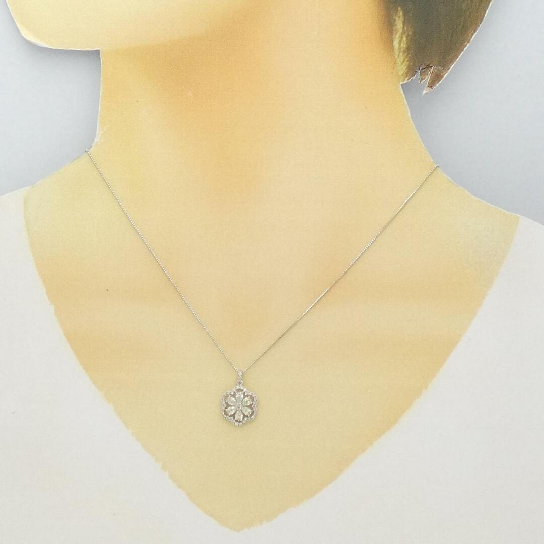 新品】PT フラワー ダイヤモンド ネックレス 0.70CT | aosacoffee.com