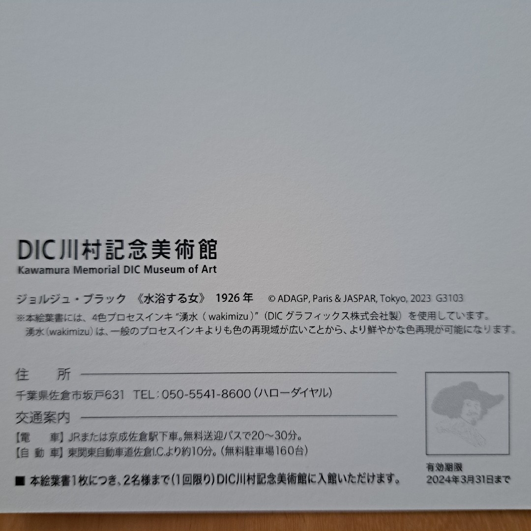 川村美術館 招待券 入館券 2枚セット DIC チケットの施設利用券(美術館/博物館)の商品写真