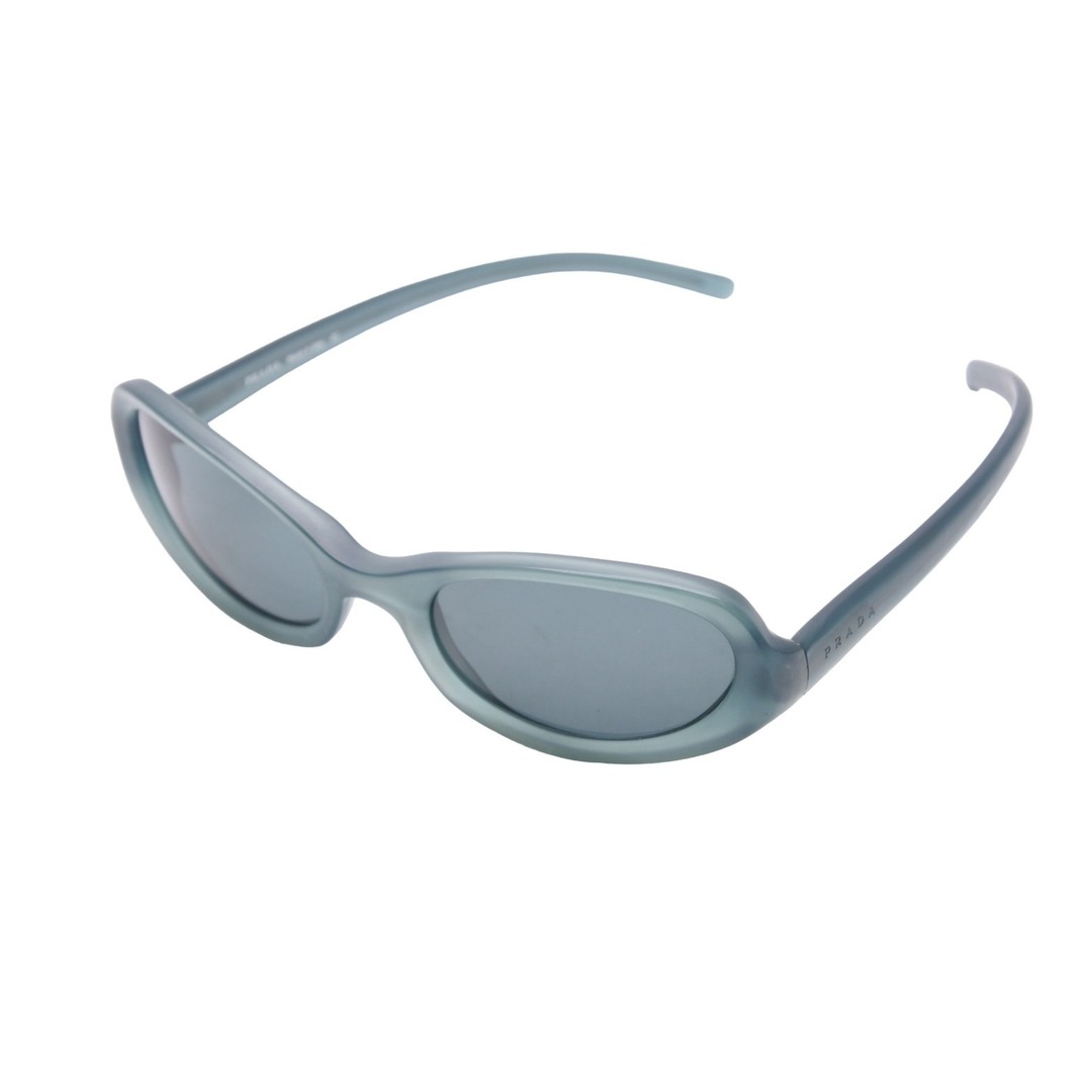 PRADA プラダ サングラス メガネ アイウェア SPR01A 4AA-3A1 スクエア プラスチック グリーン ユニセックス 美品 中古 51172