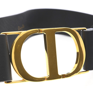 Dior - ディオール CDバックル ベルト レザー ブラック ゴールド金具